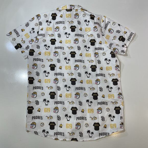 San Diego Padres Shirt Button Jack in the Box Hawaiian MLB Giveaway Shirt BDA M - Picture 5 of 5